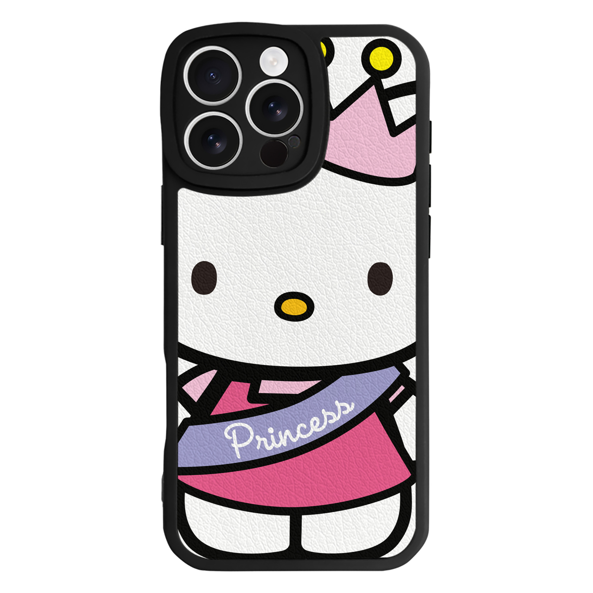 （画像用） Hello Kitty ハローキティ 【iPhone 16シリーズ対応】シリコンスマホケース（レザー調） 材質：シリコン